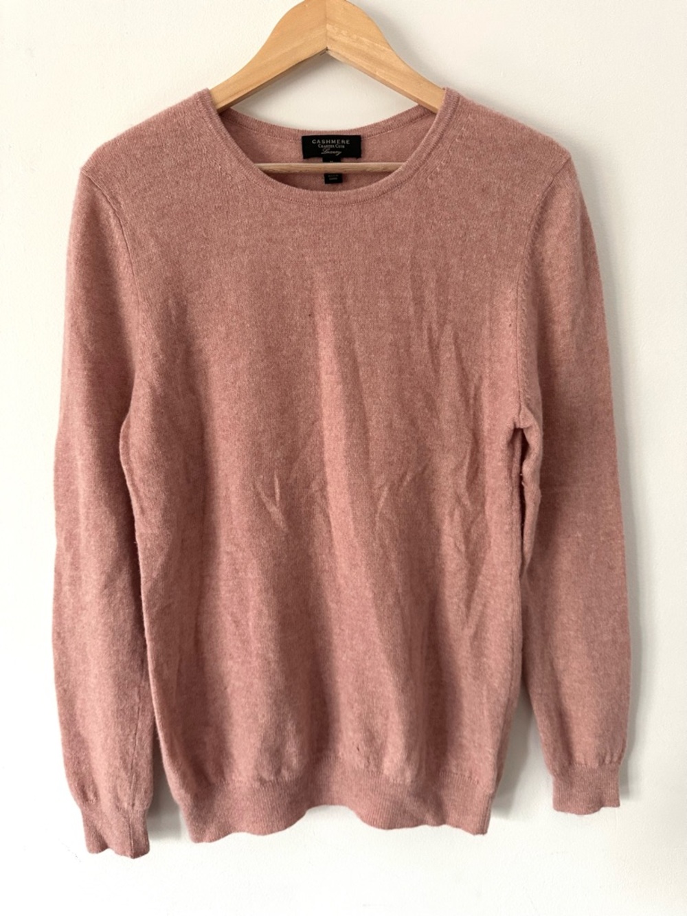 Charter Club 100% Cashmere Luxury Crewneck Sweater in Dusty Rose XL